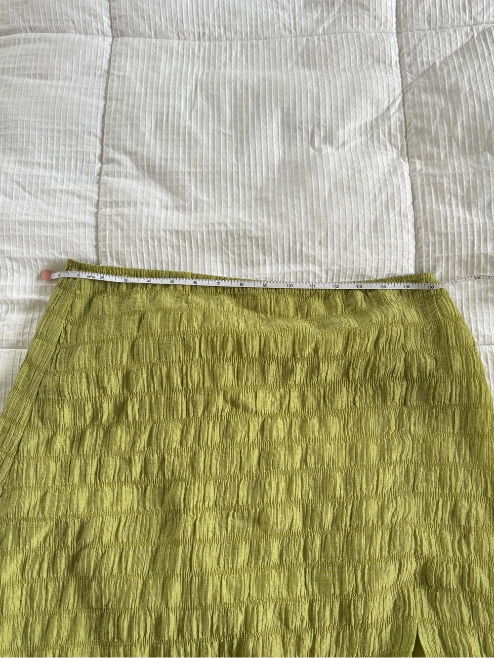 Lulus True Trend Green Crinkled Midi Skirt XL - Picture 8 of 12